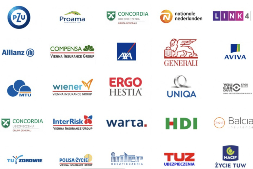 Logo towarzystw ubezpieczeniowych w ofercie